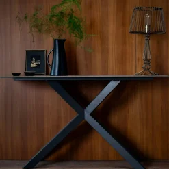 Tableaux / Toiles|Tableau abstrait jaune et gris formes métalliques cadre argent