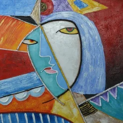 Tableaux / Toiles|Tableau abstrait visage déconstruit 100x100