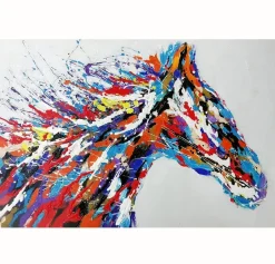 Tableaux / Toiles|Tableau de cheval multicolore