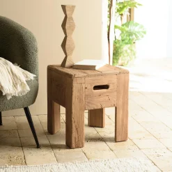 DENVER Univers Déco·Maison De Campagne|Bouts De Canapé En Bois|Tabouret / bout de canapé pin recyclé