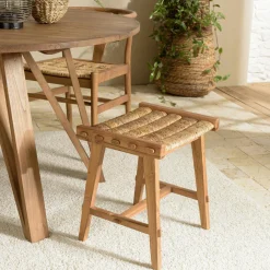 Swing Meubles De Salle À Manger·Tabourets|Tabouret en chanvre naturel et bois recyclé
