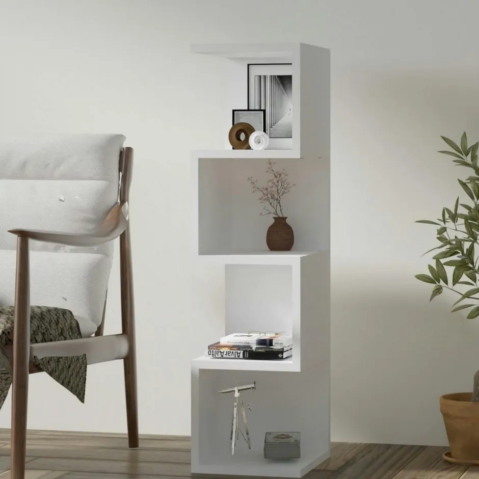 MARFA Bibliothèques En Bois|Bibliothèques En Bois|Étagère colonne design - effet bois clair