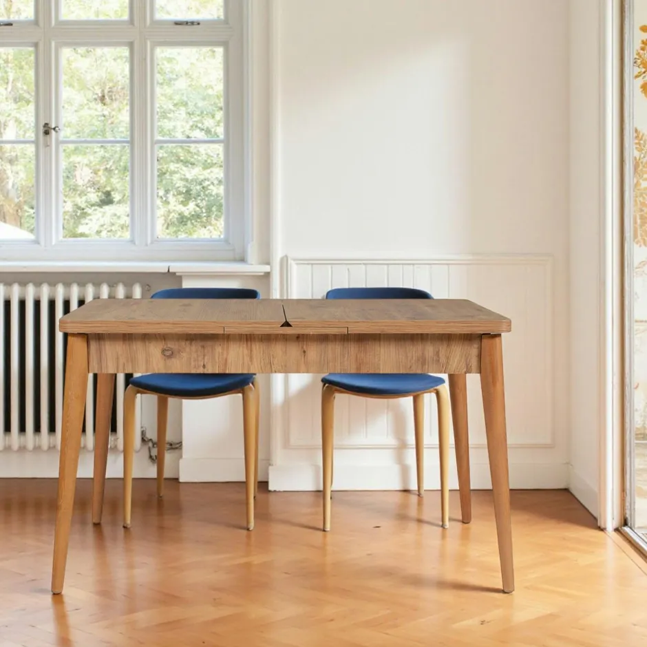 MARFA Consoles En Bois|Consoles En Bois|Étagère console effet bois clair 150 cm - 3 niveaux