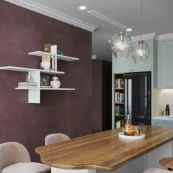 MARFA Meubles De Salon·Etagères Murales|Meubles De Rangement·Etagères Murales|Étagère murale design effet bois gris - 3 plateaux croisés