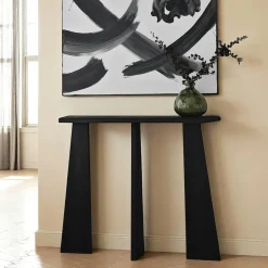 LHASA Meubles De Salon·Etagères Murales|Meubles De Rangement·Etagères Murales|Étagère murale en verre fumé - supports bois foncé