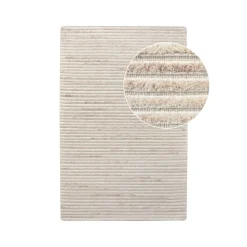 FEZ Tapis|Textile·Tapis|Tapis blanc ivoire en laine tuftée main 160x230 cm