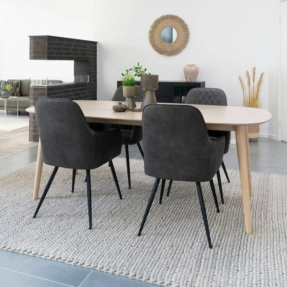 FEZ Tapis|Textile·Tapis|Tapis blanc ivoire en laine tressée main 160x230 cm