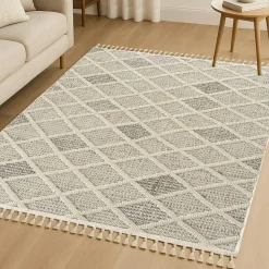 ISTANBUL Tapis|Textile·Tapis|Tapis de salon beige – effet tresse, 120x180 cm