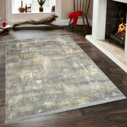 ISTANBUL Tapis|Textile·Tapis|Tapis de salon gris beige – moiré, 160x230 cm