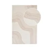 FEZ Tapis|Textile·Tapis|Tapis moderne blanc et brun tufté main motif vague 160x230 cm