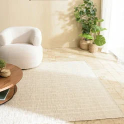 Tapis|Textile·Tapis|Tapis rectangulaire 160 x 230 cm coton recyclé ivoire