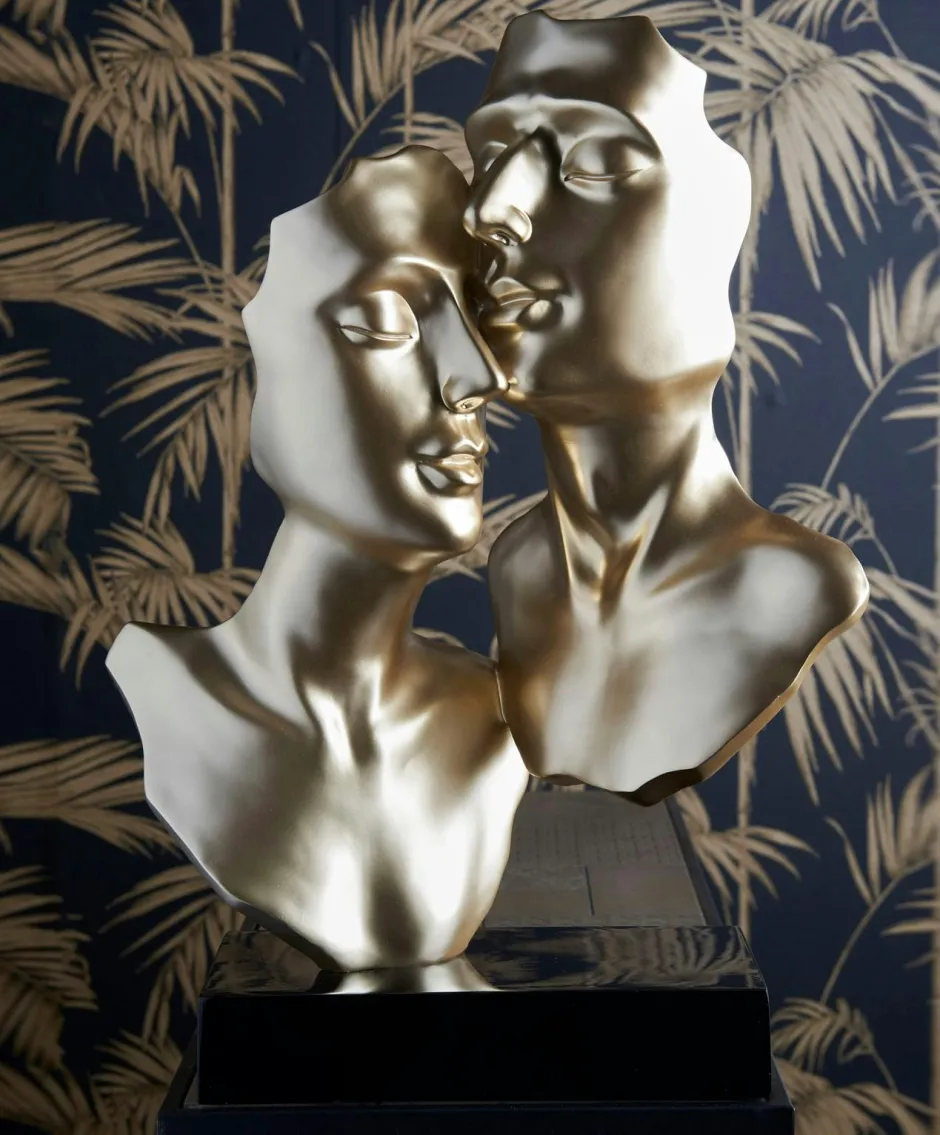 Objets Décoration·Figurines / Statues|Tête de cheval en métal multicolore sur socle H75x47x21cm