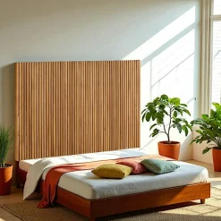 IENA Têtes De Lit En Bois|Tête de lit moderne bois – structure baguette, 145 cm