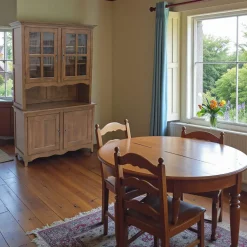 Tradition Vaisseliers En Bois|Vaisseliers En Bois|Vaisselier Hévéa 4 portes dont 2 vitrées, 1 grande niche centrale 125x47x200cm