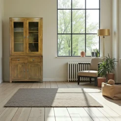 Helena Vaisseliers Contemporains|Vaisseliers Contemporains|Vaisselier vitrée buffet hévéa 110x205cm