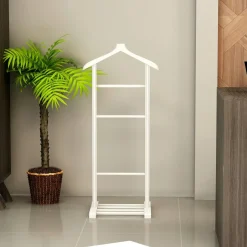 SITIA Meubles De Chambre·Valets De Chambre|Valet de chambre blanc avec plateau vide-poches