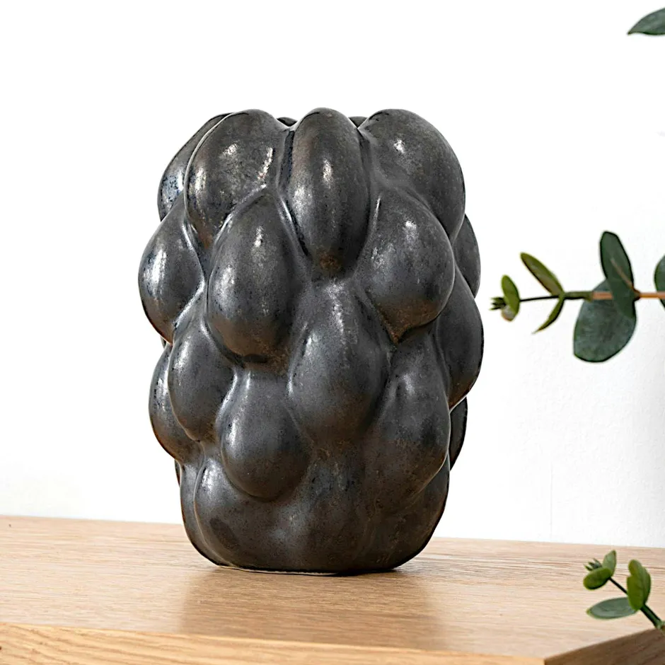 Vases|Vase décoratif noir organique