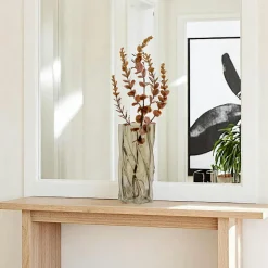 Vases|Vase décoratif vert en verre soufflé