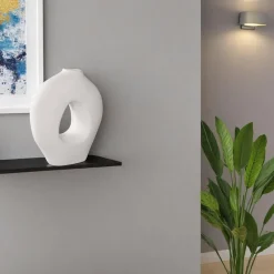 Vases|Vase donut en céramique blanche